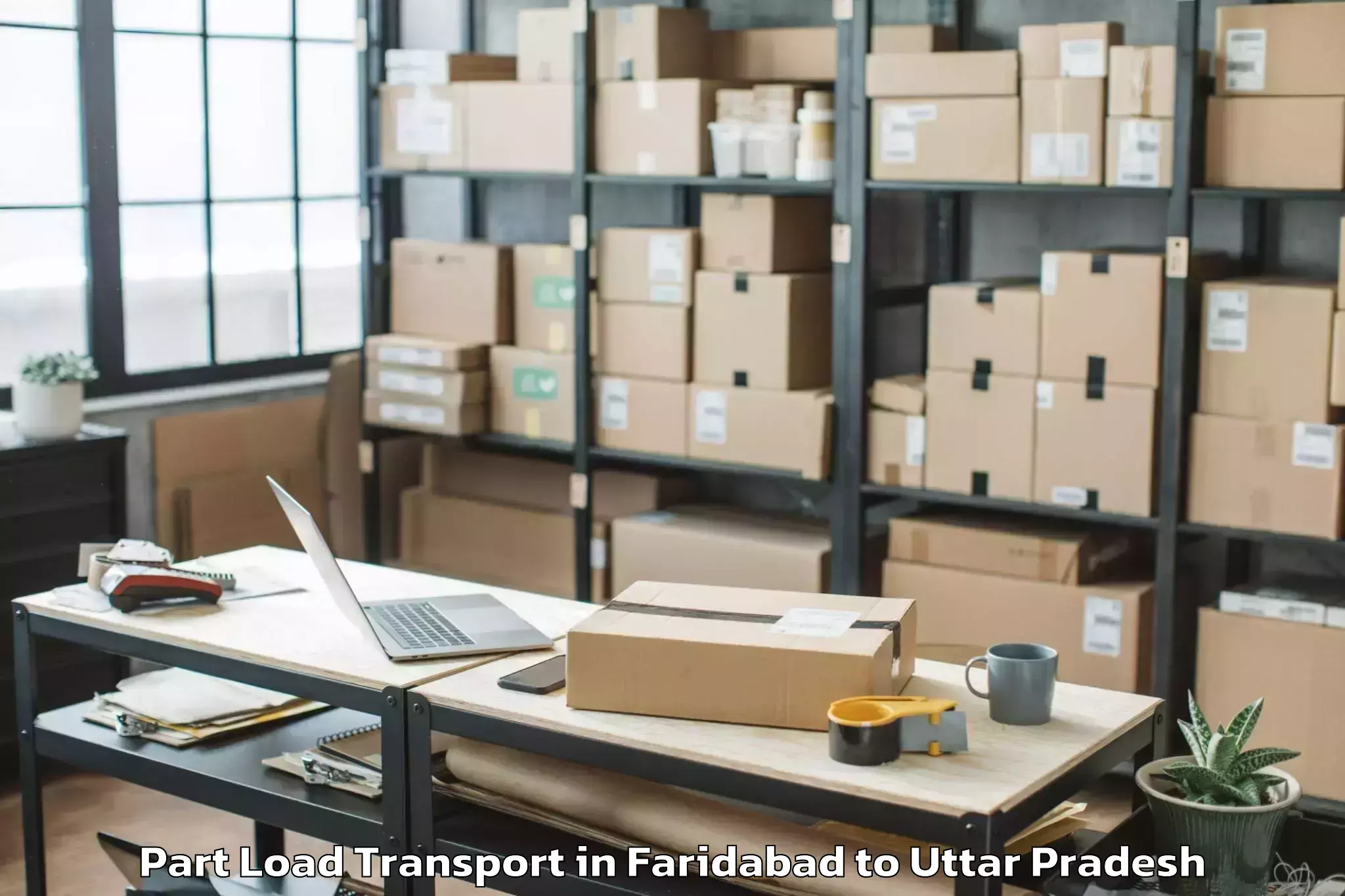 Easy Faridabad to Monad University Hapur Part Load Transport Booking